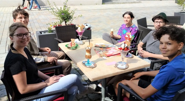 Fahrradtour macht in der Eisdiele halt!