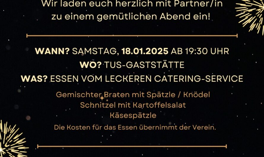 Einladung zur Neujahrsfeier 2025