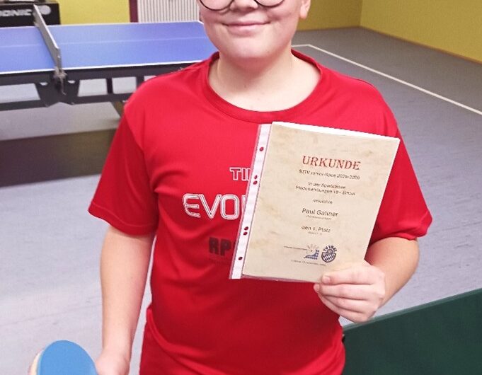 Paul Gallner siegt beim BTTV Junior-Race-Turnier in Amberg